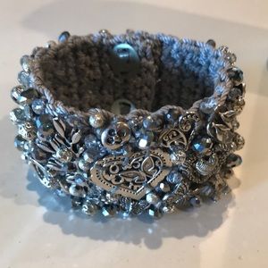 Handmade Crocheted Charm Bracelet