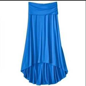 Hi-Lo Cute Blue Maxi Skirt Mossimo Brand with Band