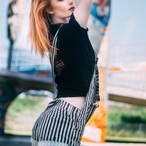 Forever 21 striped overalls