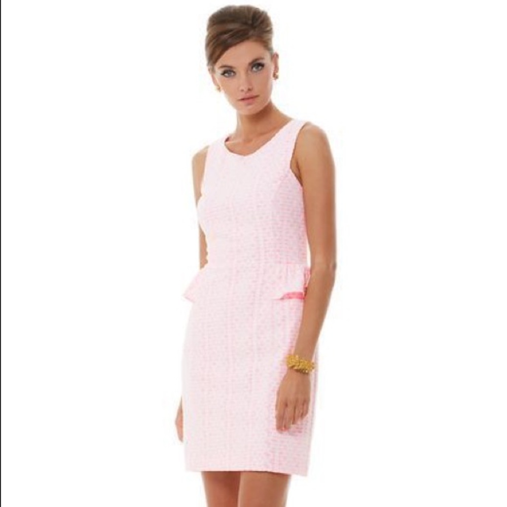 LILLY PULITZER ABBY PEPLUM SHEATH DRESS