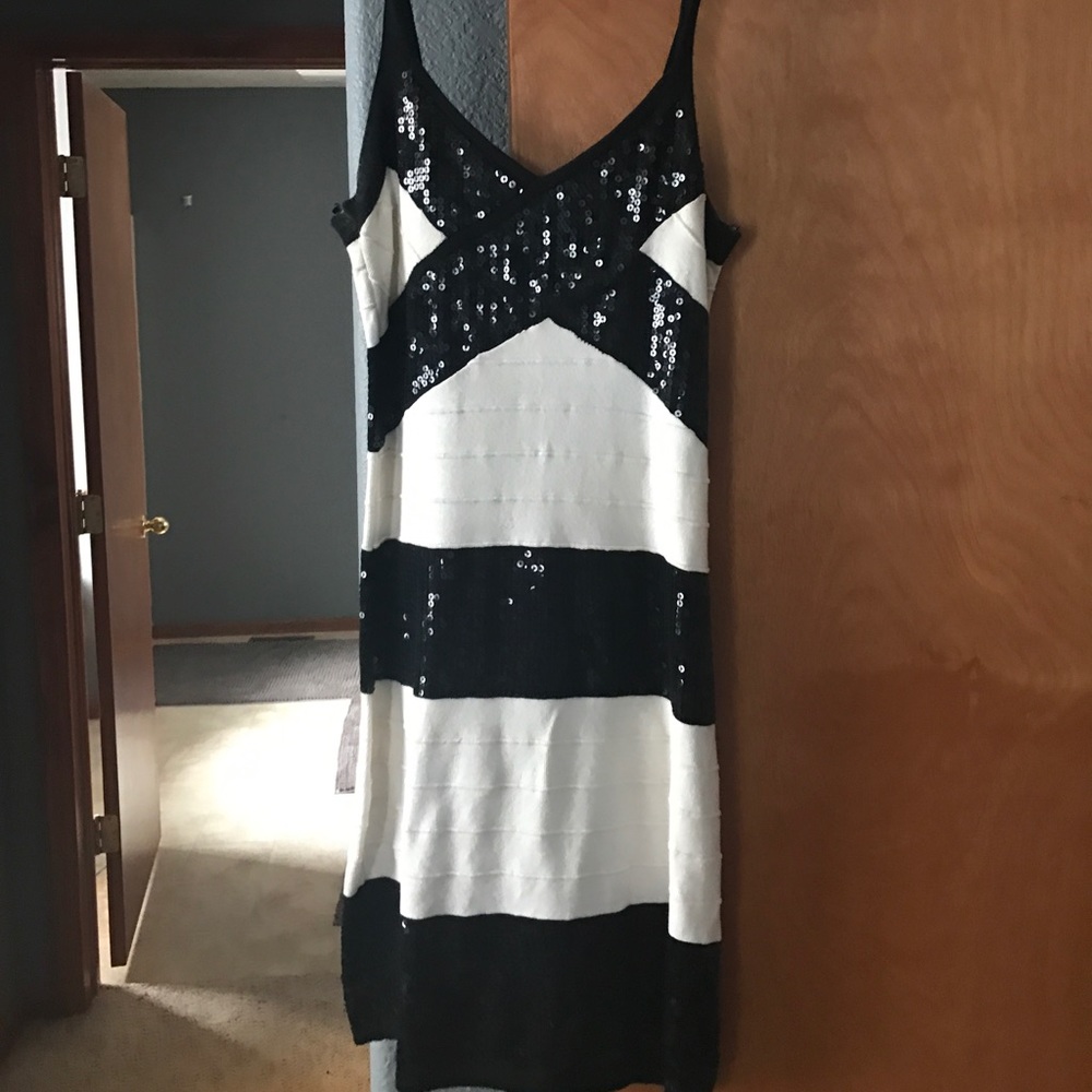 Sparkly Black and White Dress