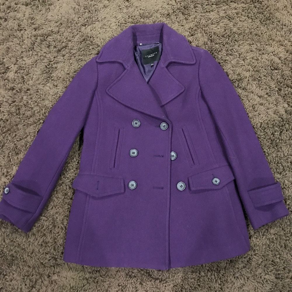 Talbots purple peacoat SZ 4