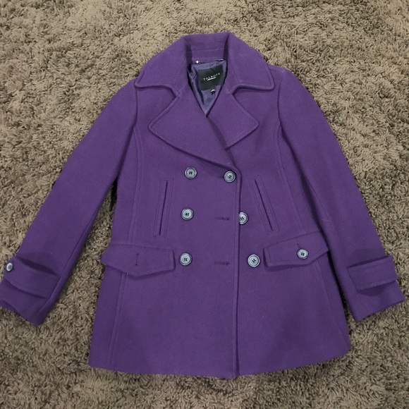 Talbots purple peacoat SZ 4 - Picture 1 of 5