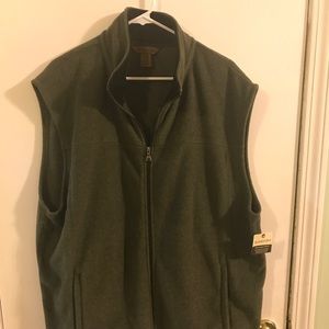 New St Johns Bay Men's Size 2x Green Vest Fleece