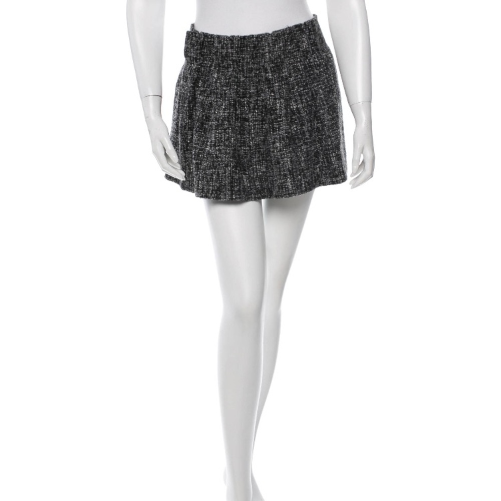Thakoon Black & Grey Mini Skirt with Pleats