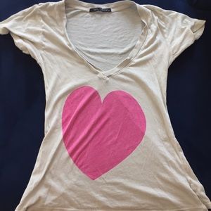 Wildfox Couture Graphic Heart T Shirt