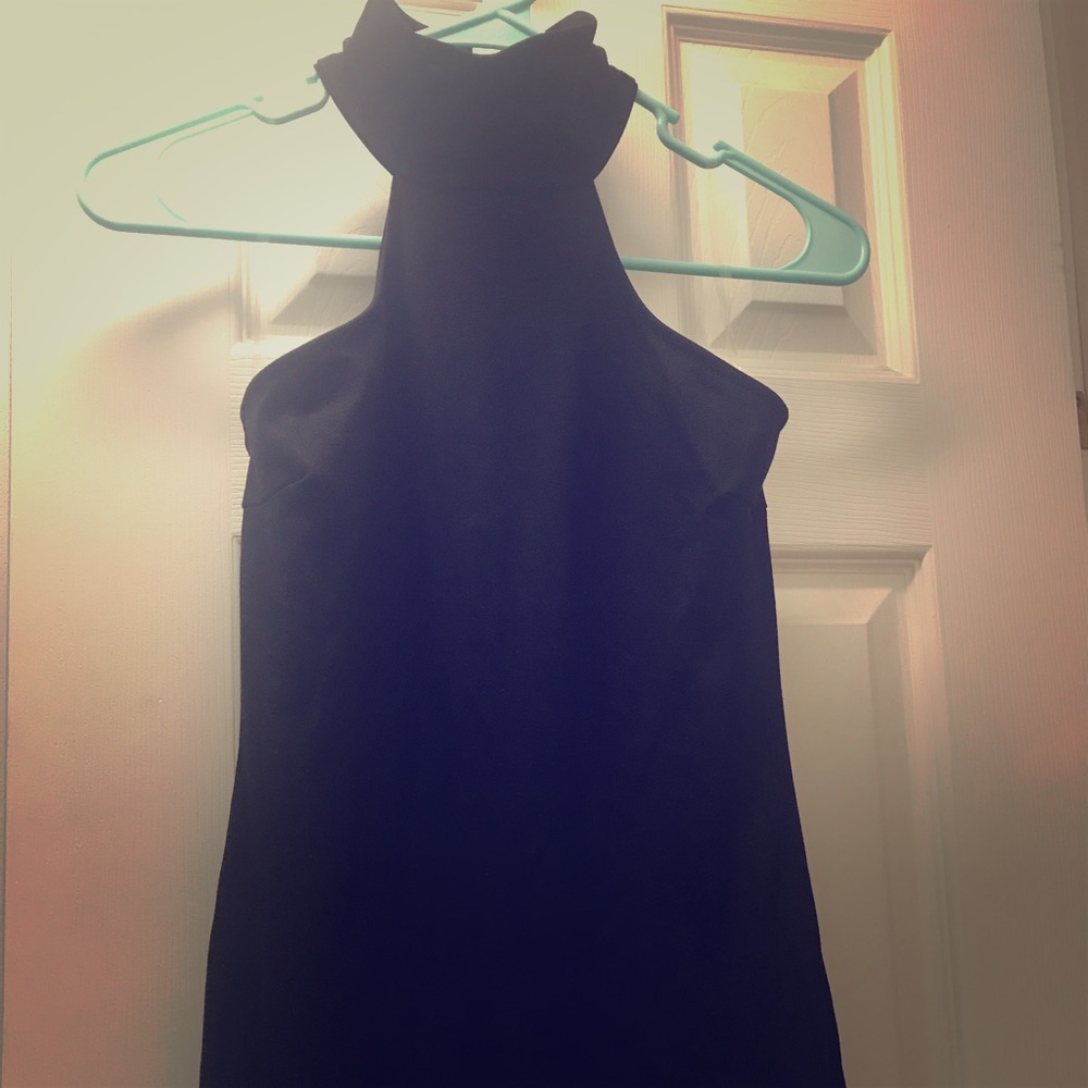 Black midi dress