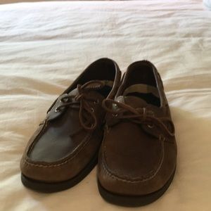 Leather sperry loafers
