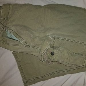 Women's cargo, olive colored capris