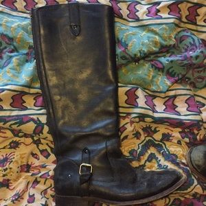 Black tall boots