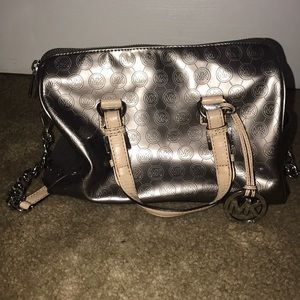 Michael Kors Metallic Medium Grayson Monogram