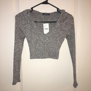 Brand New Hooded Sweater Crop