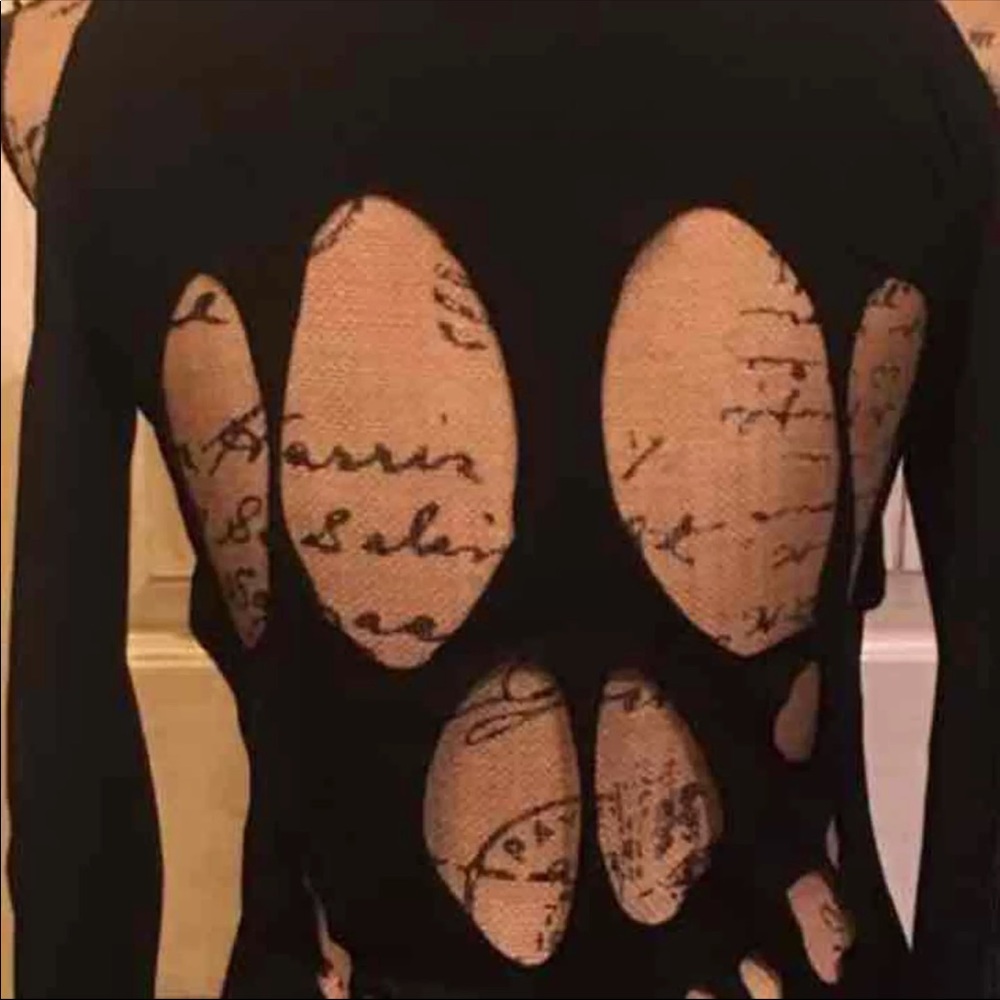 Sexy skull back long sleeve cutout
