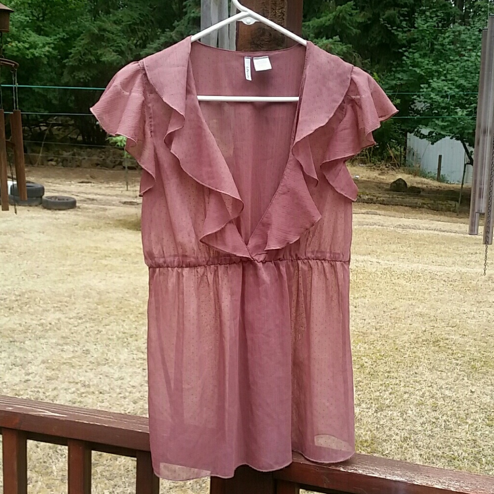 Lily Lou Sheer Blouse - Size Medium