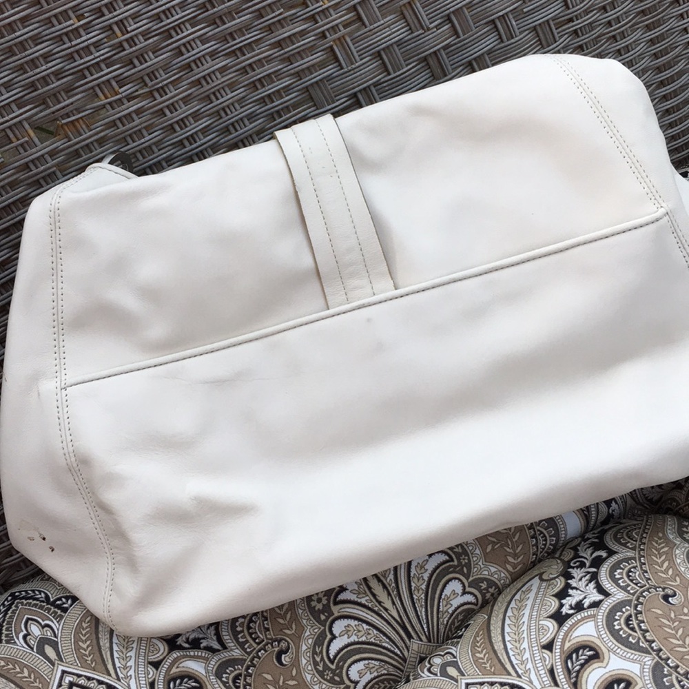 Ann Taylor creme outside pockets overlay strap - Picture 2 of 8