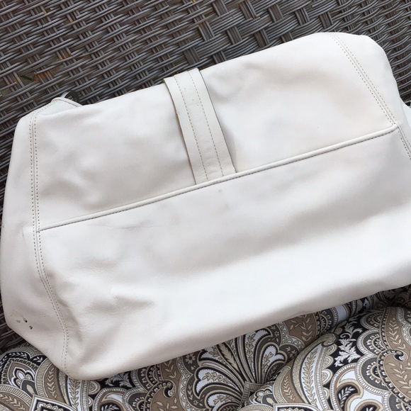 Ann Taylor creme outside pockets overlay strap - Picture 2 of 8