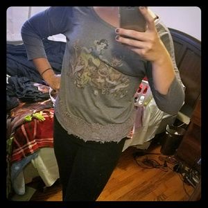 Long sleeve blouse with snow white