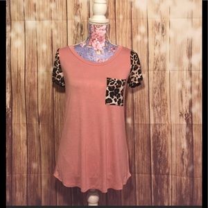 Mauve Leopard Print Top