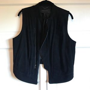 BCBG Maxazria Black Suede Vest