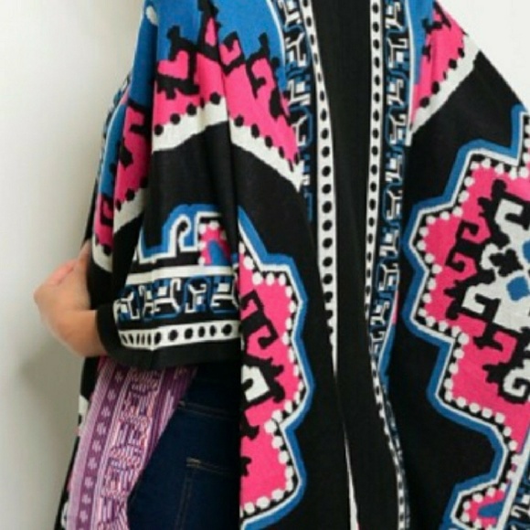 Tribal Sweater Kimono - Picture 3 of 4