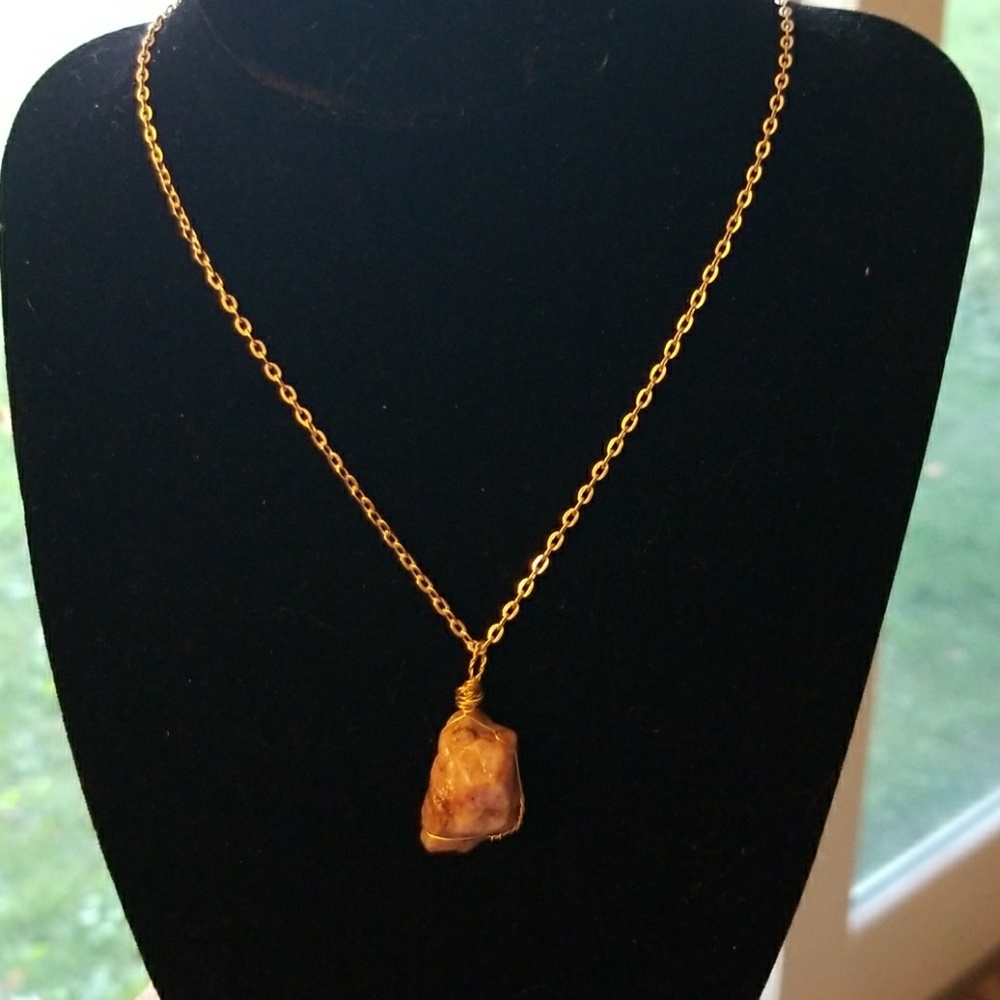Wrapped Stone Necklace