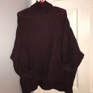 Oversized maroon sweater