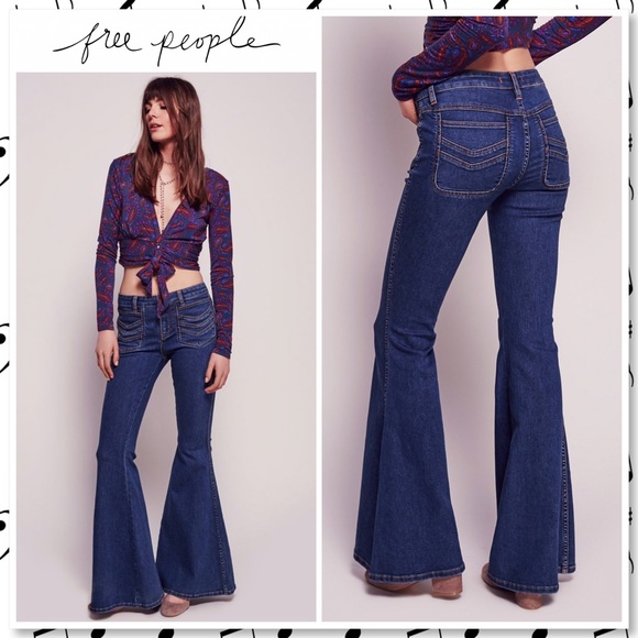 Free People Jeans Nwot Stella High Rise Flare Poshmark