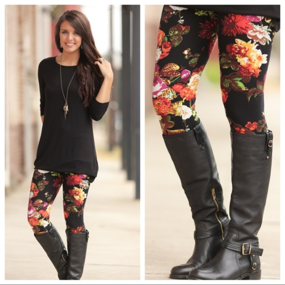 Clearance! Floral print leggings