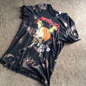 Ripped and bleached Metallica T-shirt . Size M