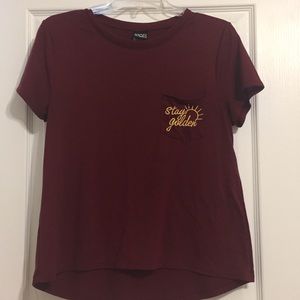 Red burgundy t-shirt
