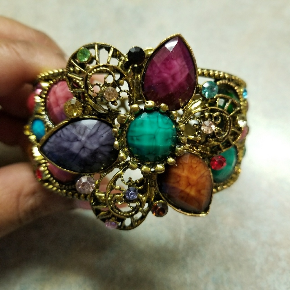 Gold cuff bracelet