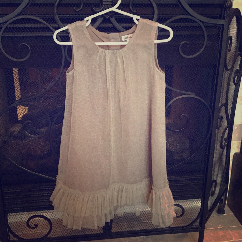 Shimmer gold jillians closet dress