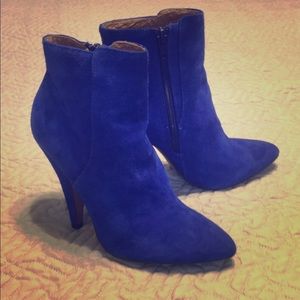 ALDO Blue Suede Ankle Boots