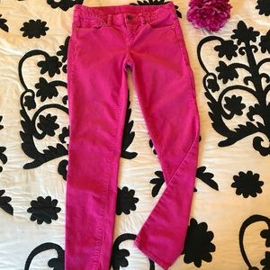 J. Crew pink corduroy skinny pants