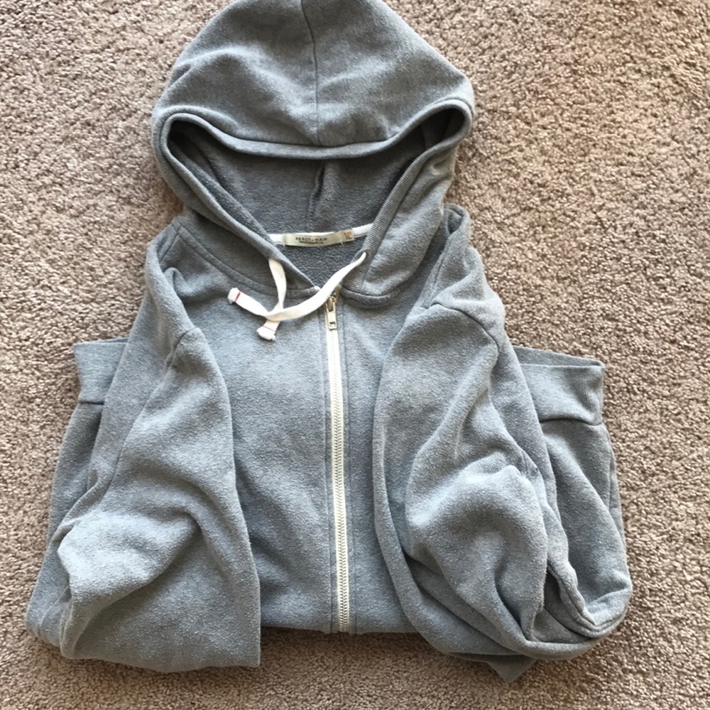 Gray men's zip up