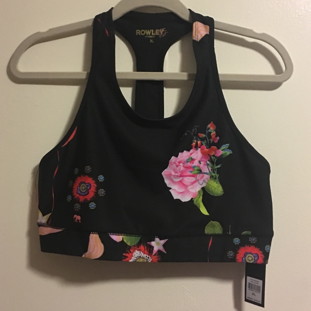 Rowley Fitness Balloon Print Halter Bra