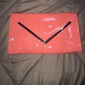 Fashionable peach clutch