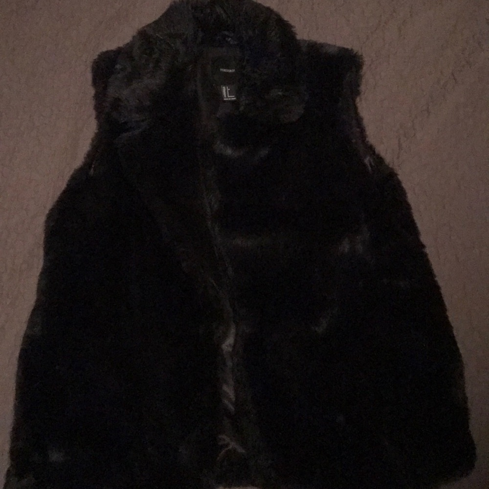 Faux fur vest
