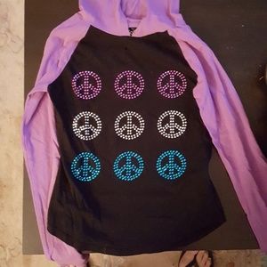 Girls hooded t shirt