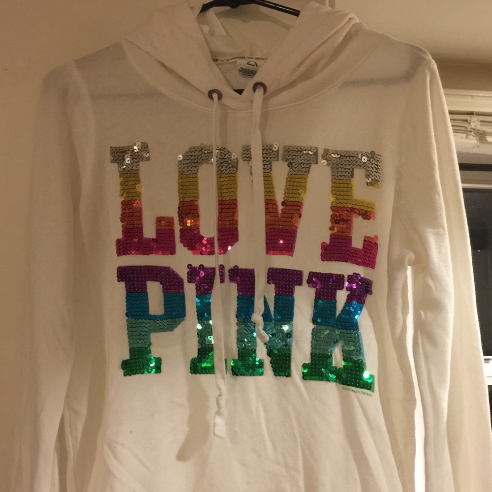 Very Rare VS PINK rainbow Bling pullover