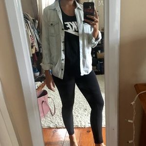 Forever 21 Washed Denim Button up