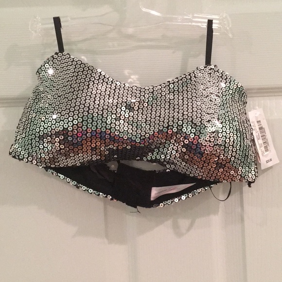 sophie b Tops - Costume - Silver Sequined Top