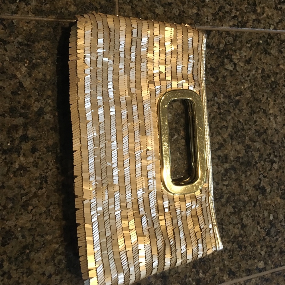 GOLD "Fringed" Evening Bag EUC