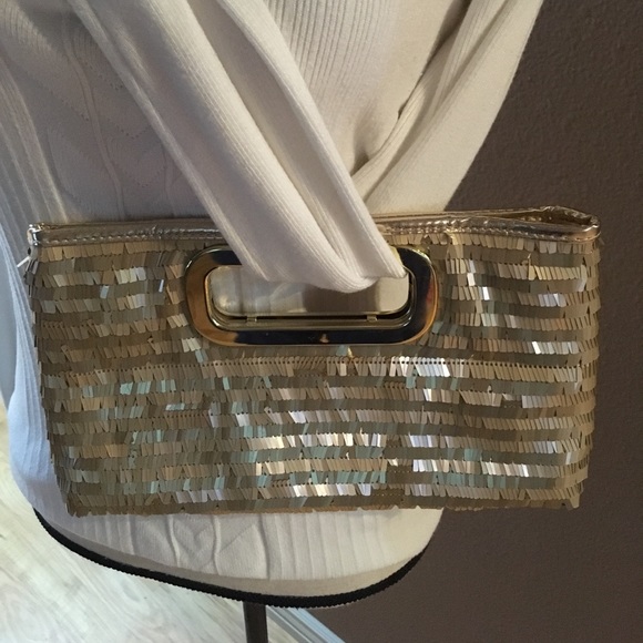 GOLD "Fringed" Evening Bag EUC - Picture 2 of 8