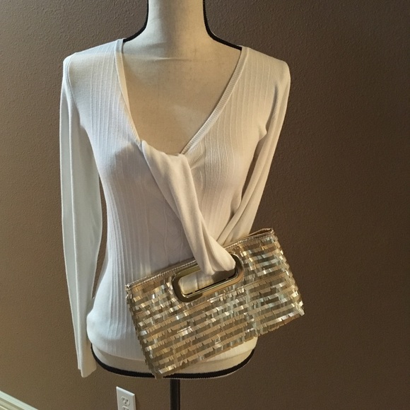 GOLD "Fringed" Evening Bag EUC - Picture 3 of 8