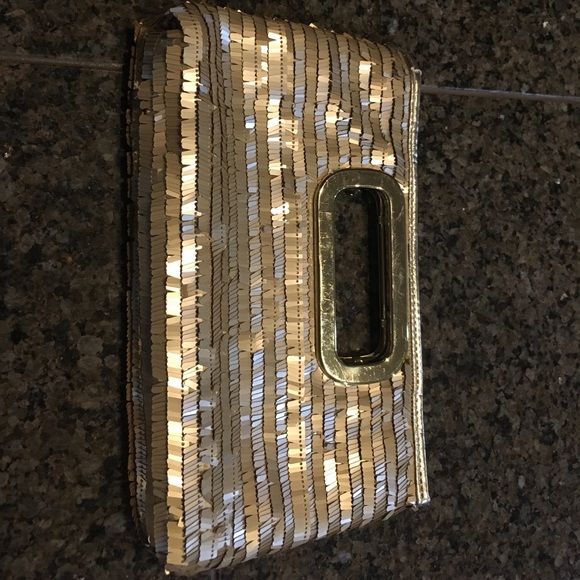 GOLD "Fringed" Evening Bag EUC - Picture 4 of 8