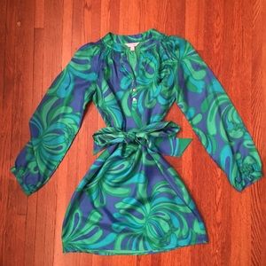 Lilly Pulitzer silk dress with sash