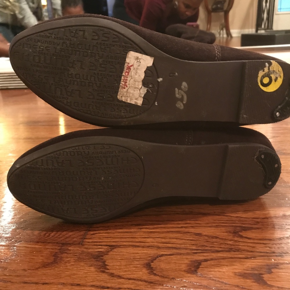 Chinese laundry brown and cream shearling boots - Picture 5 of 8