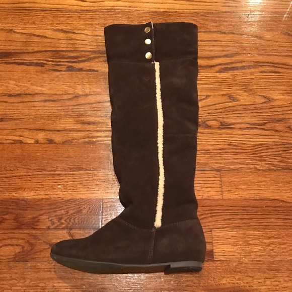 Chinese laundry brown and cream shearling boots - Picture 3 of 8