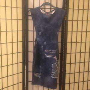 Faux denim dress/tunic